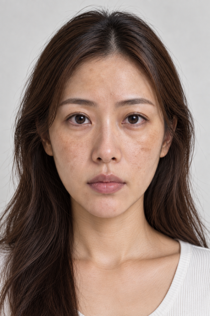常見色斑分佈位置示意圖——雀斑、曬斑、荷爾蒙斑分辨