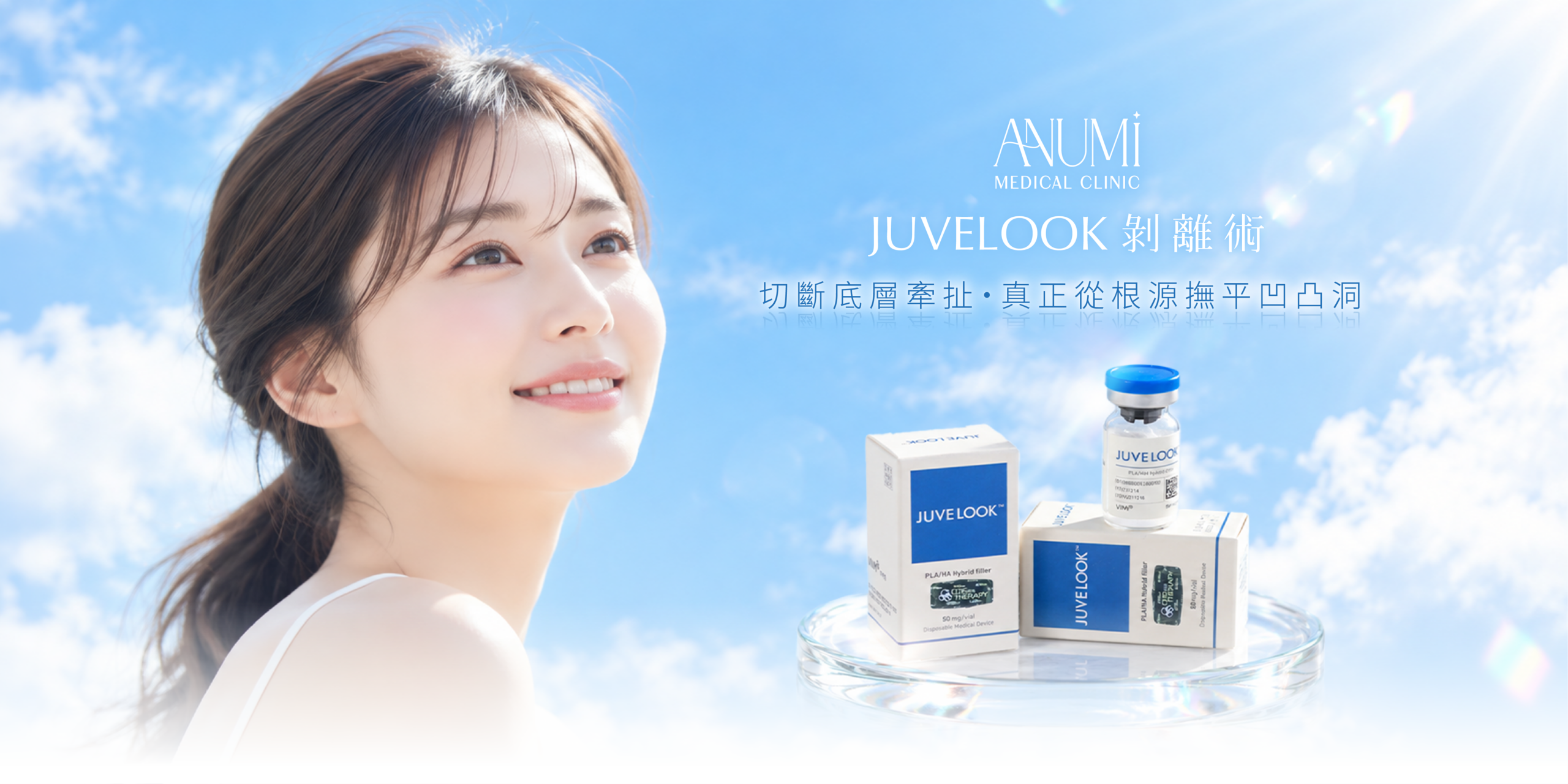 ANUMI 結合 Juvelook剝離術，取代一般透明質酸，打造無瑕平滑膚質