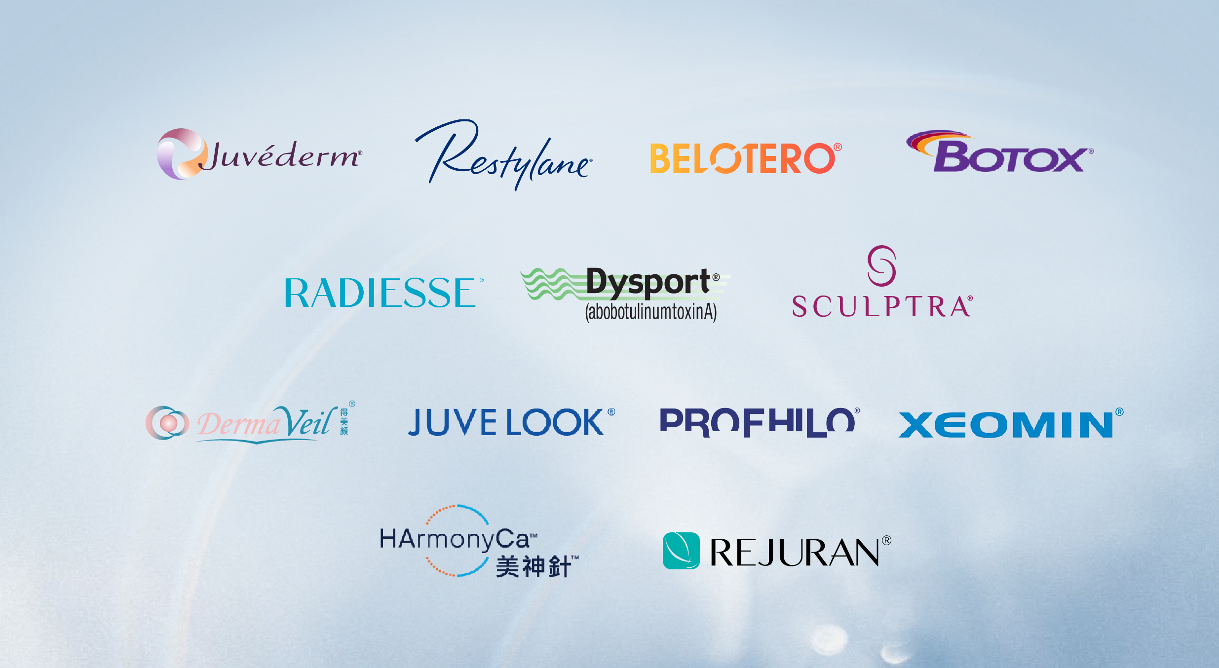 ANUMI Medical Clinic 匯聚全球頂尖針劑品牌合作夥伴，包括 Juvéderm、Restylane、JUVELOOK 等，提供專業醫美療程。